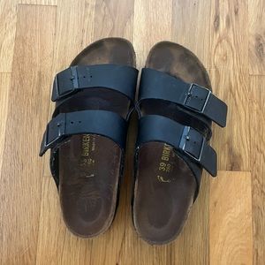 All Black Arizona Birkenstock Sandals